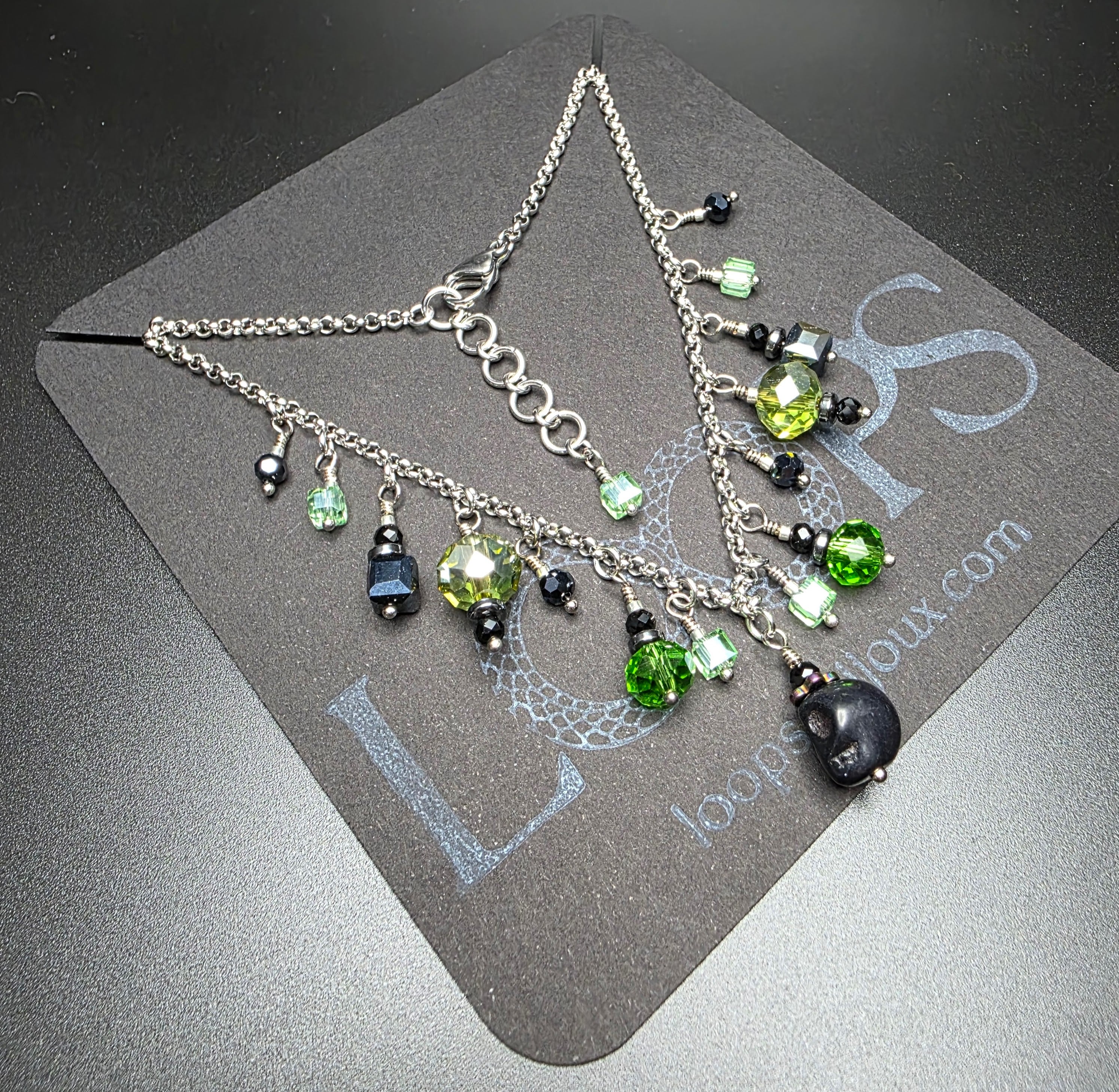 Green Skull Necklace
