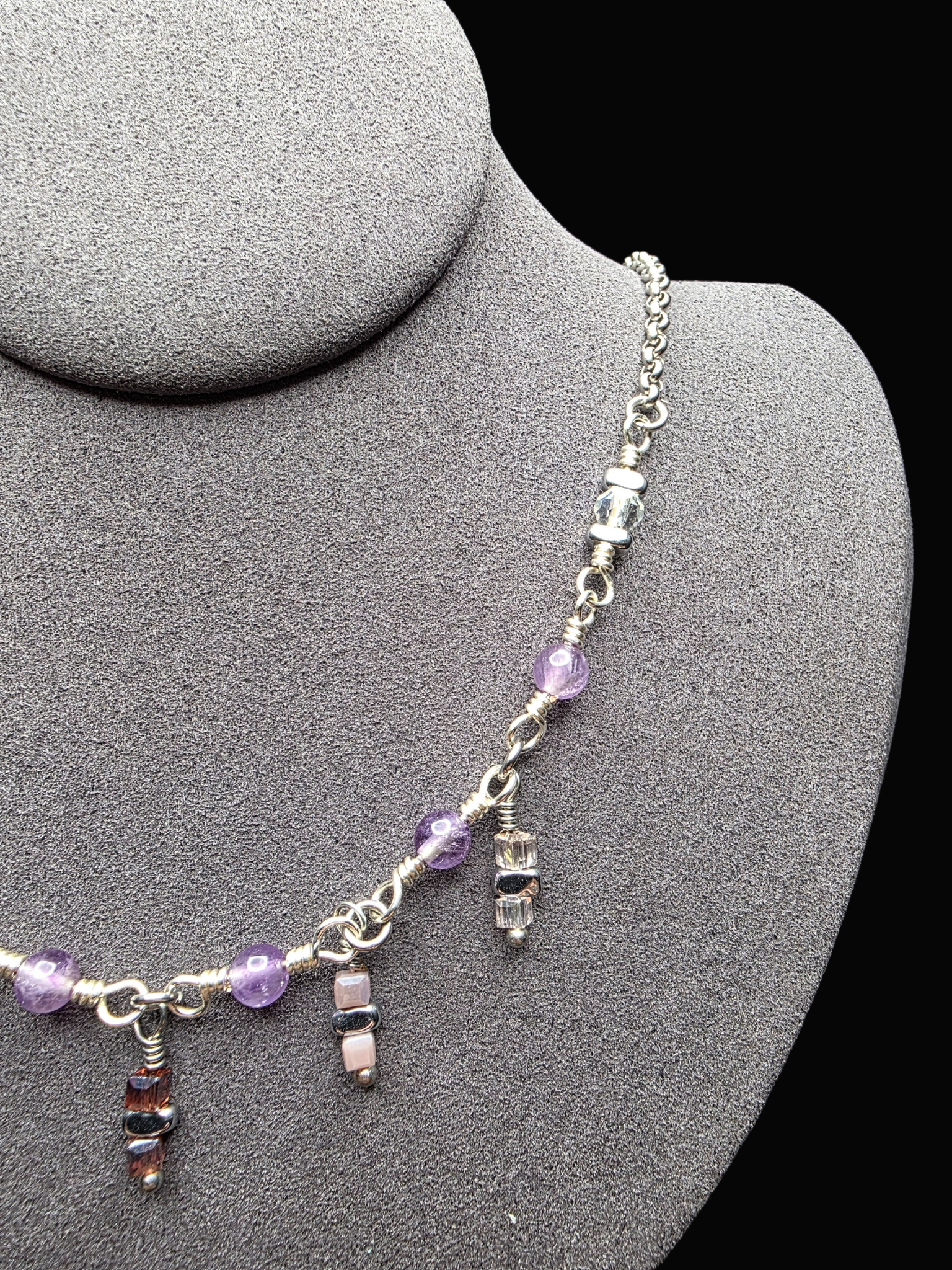 Amethyst Medusa Necklace