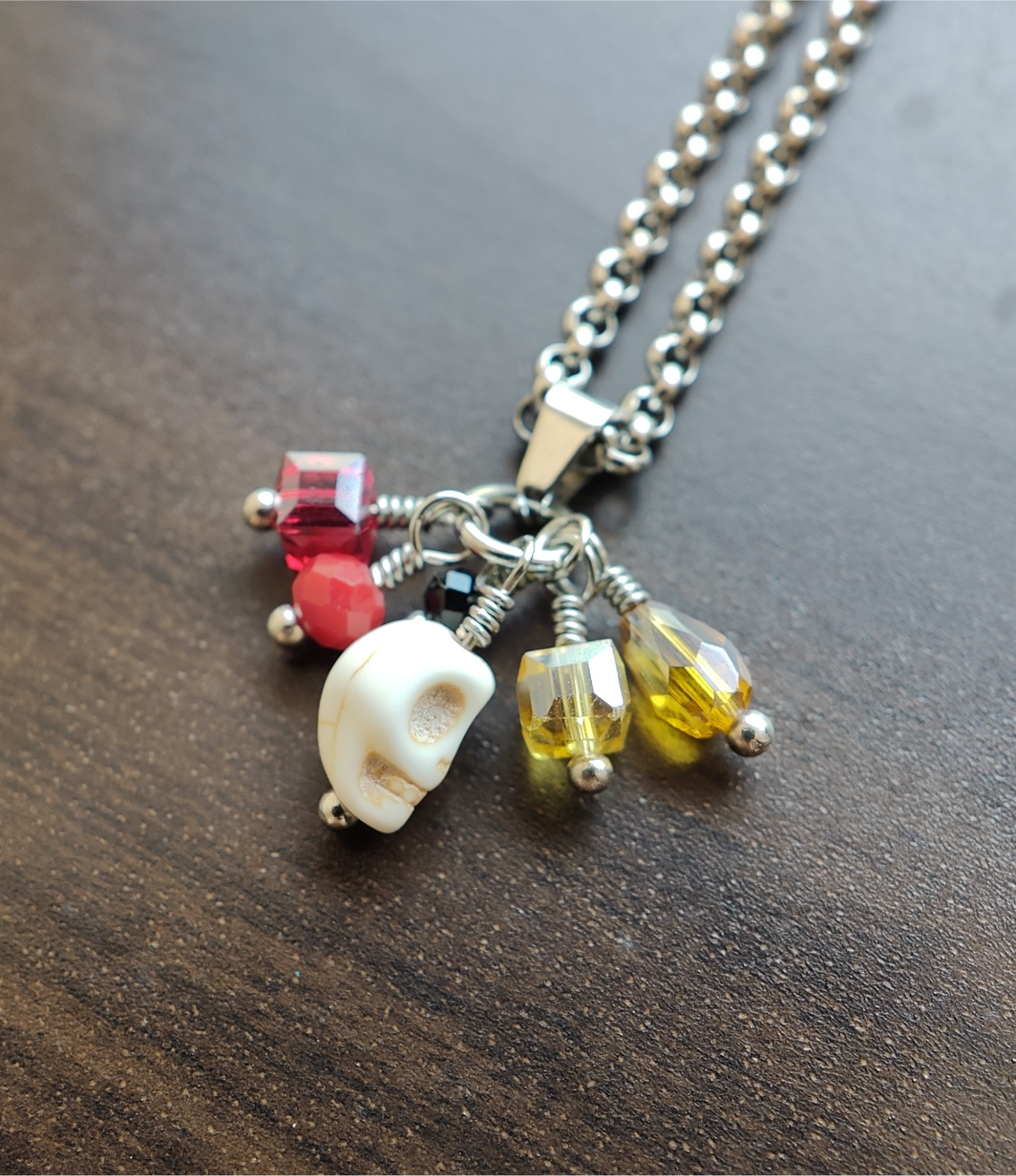 Fuego Skull Charm