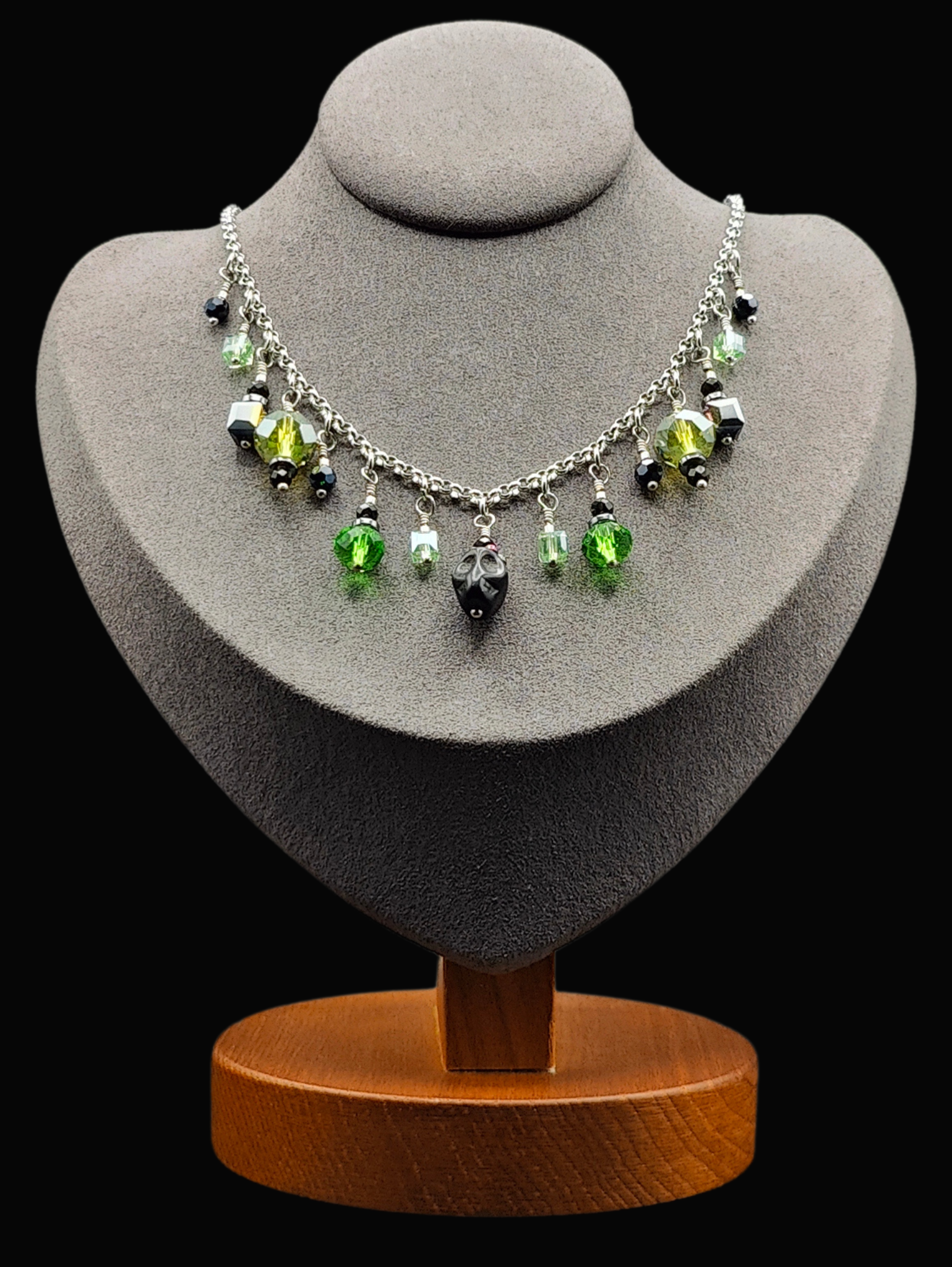 Green Skull Necklace