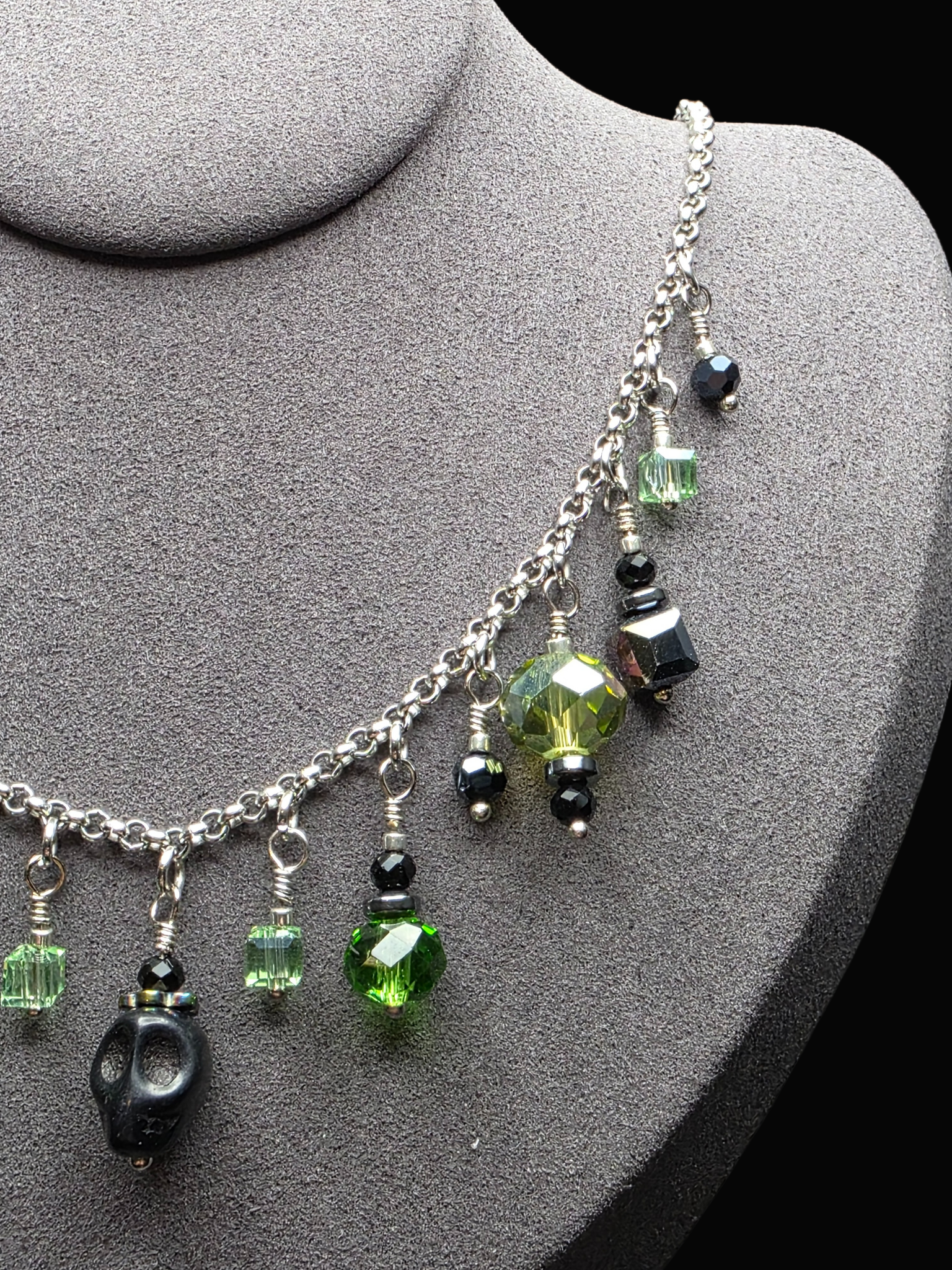 Green Skull Necklace